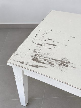 Mesa de comedor extensible blanca