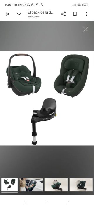 Pack Maxi-Cosi Pearl 360 Pro + Pebble 360 Pro