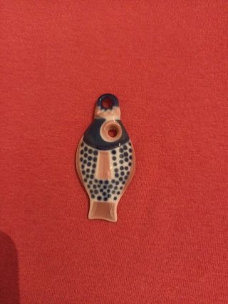 Colgante Sargadelos Pez Azul y Blanco