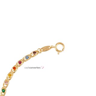pulsera oro 18k con piedra con circonita