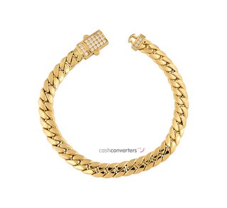 pulsera oro 18k con piedra con circonita