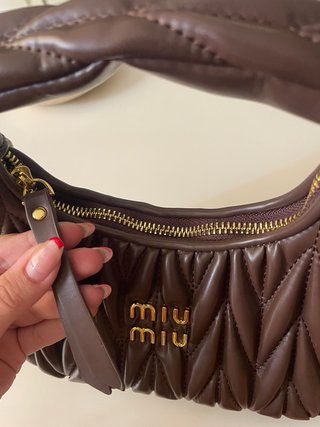 Borsa Miu Miu Wander Napa Marrone