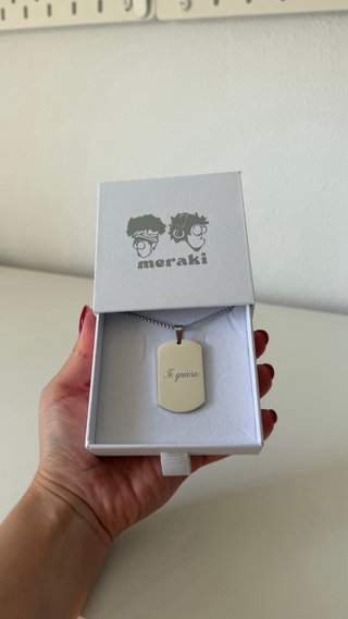 Collar Chapa militar acero inoxidable con frase