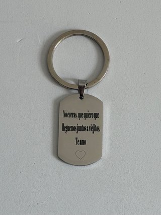 Collar Chapa militar acero inoxidable con frase