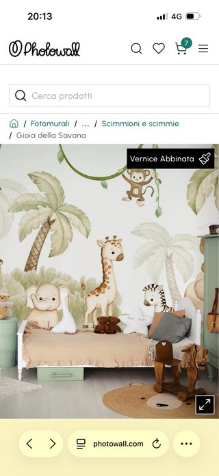 Carta da parati cameretta bambino