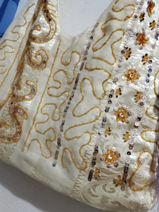 Borsa vintage boho chic manico bambù