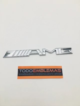 EMBLEMA LOGO MEDIANO MERCEDES AMG CROMADO