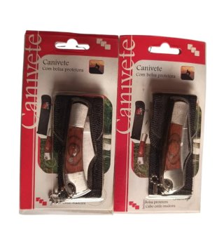 Lotto 2 Coltellini Tascabili Custodia Legno