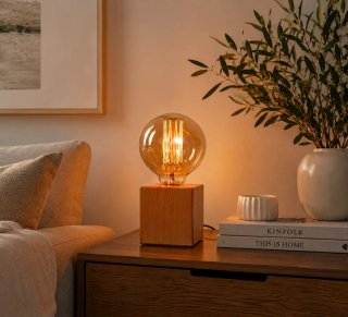 Lámpara de mesa madera
