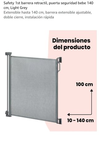 Barrera seguridad retráctil 140cm