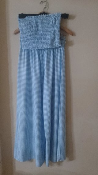 Pantalones campana azul claro