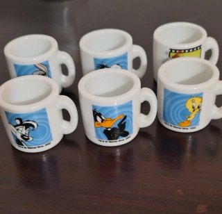 Set 6 Tazzine Miniatura Looney Tunes