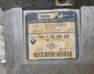 397611 7700868300 centralita motor renault kangoo
