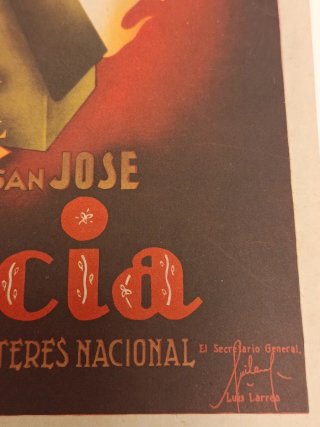 Cartel Vintage Fallas de Valencia 1949 - Lámina /