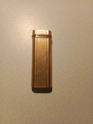 Mechero Cartier Dorado Le Must placado en Oro