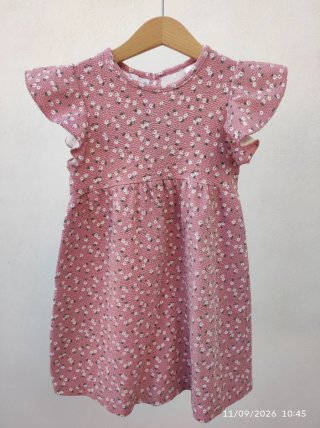 Vestido Zara niña floral rosa talla 110