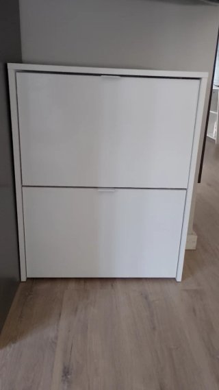 Zapatero blanco de 2 puertas