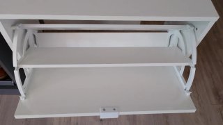 Zapatero blanco de 2 puertas