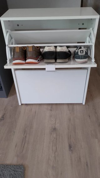 Zapatero blanco de 2 puertas