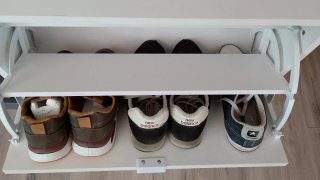 Zapatero blanco de 2 puertas