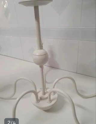 Lámpara de techo forja blanca 5 luces