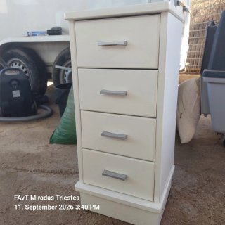 Cajonera estrecha blanca 4 cajones