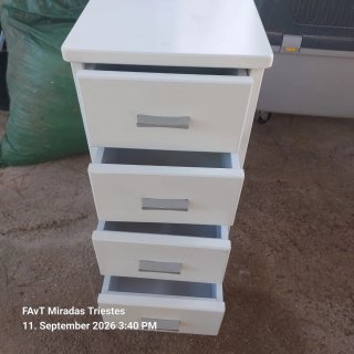 Cajonera estrecha blanca 4 cajones