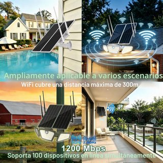 LIFEMOI Repetidor WiFi Solar 30W 300m 30000mAh Luz