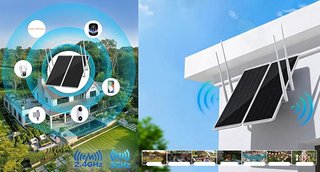 LIFEMOI Repetidor WiFi Solar 30W 300m 30000mAh Luz