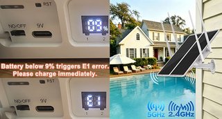 LIFEMOI Repetidor WiFi Solar 30W 300m 30000mAh Luz