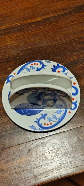 Portatovaglioli ceramica decorato