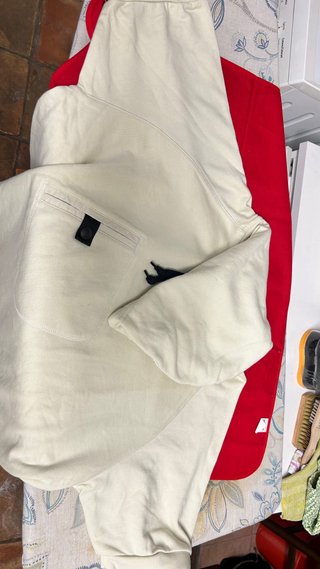 Felpa Nike uomo panna cappuccio manica corta
