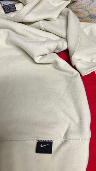 Felpa Nike uomo panna cappuccio manica corta