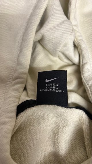 Felpa Nike uomo panna cappuccio manica corta