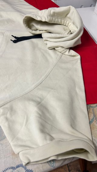 Felpa Nike uomo panna cappuccio manica corta