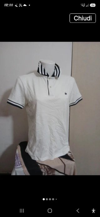 Polo Burberry Bianco Uomo Taglia M