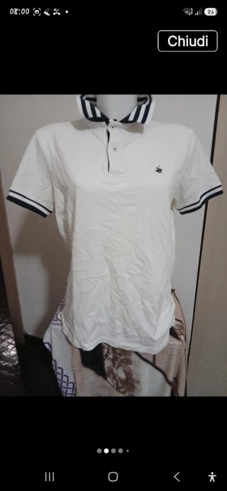 Polo Burberry Bianco Uomo Taglia M