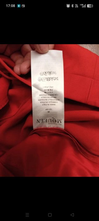 Pantaloni Rossi Alexander McQueen Taglia 40