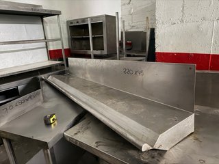 Balda acero inox 220x45