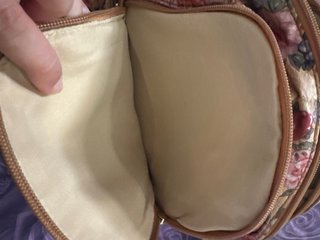 Zaino donna floreale beige