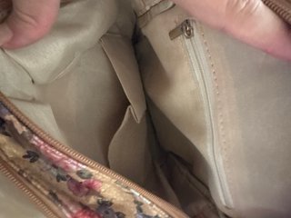 Zaino donna floreale beige