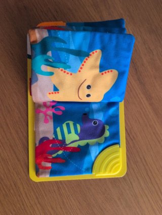Libro bebé tela con mordedores