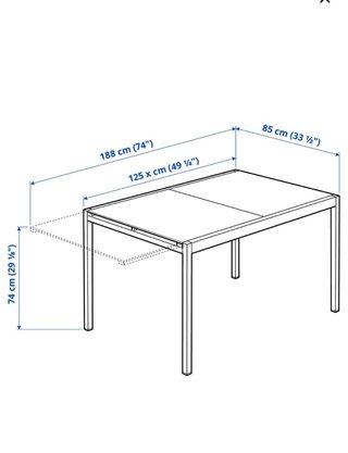 Mesa extensible Ikea GLIVARP + Sillas TOBIAS