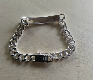 Bracciale unisex colore argento largo 5 mm 20,45 g
