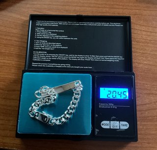 Bracciale unisex colore argento largo 5 mm 20,45 g