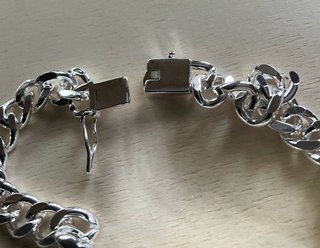 Bracciale unisex colore argento largo 5 mm 20,45 g