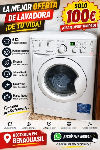 Lavadora Indesit 6kg - ¡Gran Oferta aprovecha