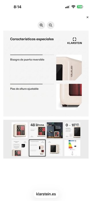 Nevera Klarstein PopLife 48L Retro Nueva
