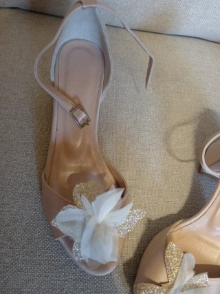 Scarpe da cerimonia artigianali rosa cipria