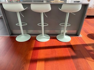 Taburete de bar regulable en altura set de 3